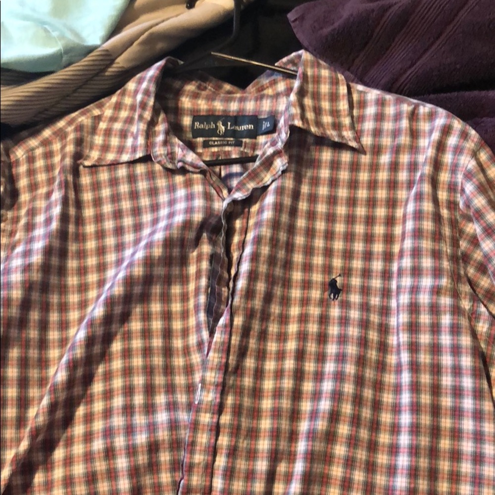 Men’s Large Collared Button Down Polo - image 1